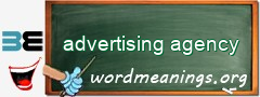 WordMeaning blackboard for advertising agency